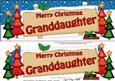 Large Dl Xmas Granddaughter Trees Signpost 3D Decoupage