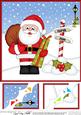 8 x 8 Christmas Santa Claus Scalloped Corner Topper