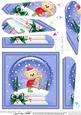 Xmas Teddy's Presents Snowglobe Fan Pyramage Topper