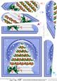 Xmas Pudding Tree Snowglobe Fan Pyramage Topper