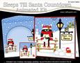 3D Xmas Pip Penguin Sleeps Till Santa Countdown Card
