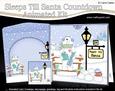 3D Xmas Snowman Rio Sleeps Till Santa Countdown Card