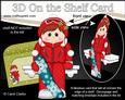 3D on the Shelf Card Kit - Little Christmas Snowboard Boy