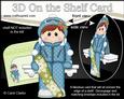 3D on the Shelf Card Kit - Little Christmas Snowboard Boy