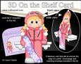 3D on the Shelf Card Kit - Little Christmas Snowboard Girl