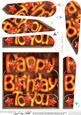 Happy Birthday Stars Fan Pyramage Topper
