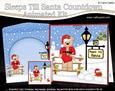 3D Xmas Livvy Bear Sleeps Till Santa Countdown Card