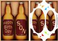 A5 Birthday Son Beer Gift Set Scallop Corners and Pyramage