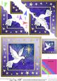 Xmas Dove Scallop Corner Side Stacker Topper