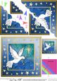 Xmas Dove Scallop Corner Side Stacker Topper
