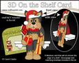 3D on the Shelf Card Kit - Little Christmas Yorkie Dog