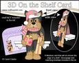 3D on the Shelf Card Kit - Little Christmas Yorkie Dog
