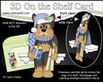 3D on the Shelf Card Kit - Little Christmas Yorkie Dog