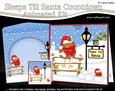 3D Xmas Bobbin Robin Sleeps Till Santa Countdown Card