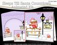 3D Xmas Bobbin Robin Sleeps Till Santa Countdown Card