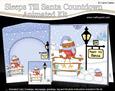 3D Xmas Bobbin Robin Sleeps Till Santa Countdown Card