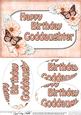 A5 Birthday Goddaughter Butterflies & Flowers Pyramage
