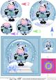 Xmas Milly Moo Cow Snowglobe Circle Pyramage Topper