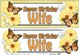 Large Dl Birthday Wife Floral Butterflies 3D Decoupage