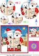 Singing Santa & Westie Dog Merry Carollers Circle Pyramage