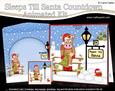 3D Xmas Gigi Horse Sleeps Till Santa Countdown Card
