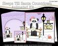 3D Xmas Panda Bear Sleeps Till Santa Countdown Card