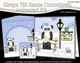3D Xmas Panda Bear Sleeps Till Santa Countdown Card