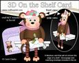 3D on the Shelf Card Kit - Little Christmas Monkey