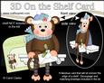 3D on the Shelf Card Kit - Little Christmas Monkey