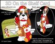 3D on the Shelf Card Kit - Little Christmas Boxer Dog