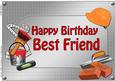 A4 Birthday Best Friend Handyman Tools Card Topper