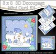 8x8 Christmas Skating Snowball Sam Mini Kit 3D Decoupage