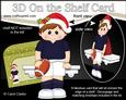 3D on the Shelf Card Kit - Little Christmas Rugby Boy