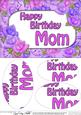 A5 Birthday Mom Time for Roses Oval Pyramage Topper