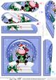 Xmas Sledging Milly Moo Cow Snowglobe Fan Pyramage Topper