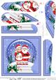 Xmas Santa & Mrs Claus Snowglobe Fan Pyramage Topper