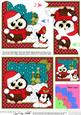 Christmas Little Hoot Owl Snowball Fight Shell Edged Stacker