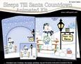 3D Xmas Snowman Mac Sleeps Till Santa Countdown Card