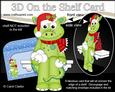 3D on the Shelf Card Kit - Little Christmas Denis Dinosaur