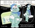3D on the Shelf Card Kit - Little Christmas Denis Dinosaur