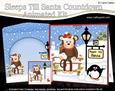3D Xmas Monkey Bing Sleeps Till Santa Countdown Card