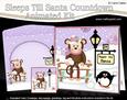 3D Xmas Monkey Bubbles Sleeps Till Santa Countdown Card
