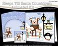 3D Xmas Monkey Bing Sleeps Till Santa Countdown Card