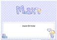 Large Dl Birthday Max Teddies Insert