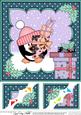 8x8 Xmas Pip Penguin's Presents Scalloped Corner Topper