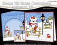 3D Xmas Cat Muffin Sleeps Till Santa Countdown Card