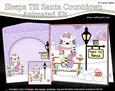 3D Xmas Cat Muffin Sleeps Till Santa Countdown Card