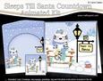 3D Xmas Cat Muffin Sleeps Till Santa Countdown Card