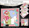 8x8 Rudolph's Christmas Tree Mini Kit 3D Decoupage