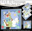 8x8 Rudolph's Christmas Tree Mini Kit 3D Decoupage